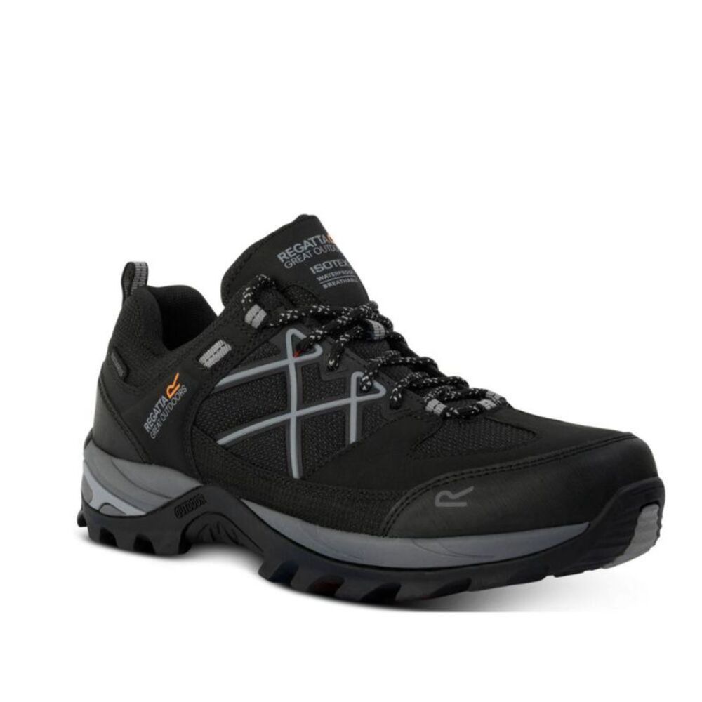 Regatta Mens Samaris III Low Walking Shoes / Black/Granite